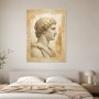 Antike Büste in Gold, Modernes Wandbild oder Kunstdruck