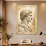 Antike Büste in Gold, Modernes Wandbild oder Kunstdruck