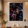 Dynamisches Tennisspieler Motiv als Poster oder Leinwand