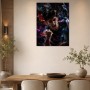 Dynamisches Tennisspieler Motiv als Poster oder Leinwand