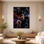 Dynamisches Tennisspieler Motiv als Poster oder Leinwand