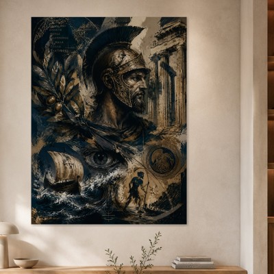 Antikes Kriegerporträt als Wandbild oder Fine Art Print