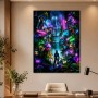 Neon-Jungle mit Player, Leinwand oder Gallery Print