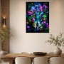 Neon-Jungle mit Player, Leinwand oder Gallery Print