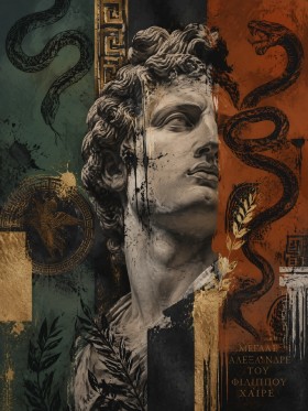 Antikes Porträt als Modernes Wandbild oder Fine Art Print