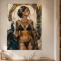 Elegantes Porträt mit Pfau als Leinwand oder Fine Art Print