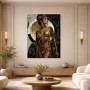 Athena in Gold, Leinwand oder Acrylbild mit antiker Symbolik
