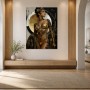 Athena in Gold, Leinwand oder Acrylbild mit antiker Symbolik
