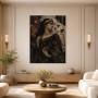 Mystisches Frauenporträt als Kunstwerk oder Modernes Wandbild