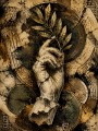 Antike Hand mit Zweig als Kunstwerk oder Fine Art Print