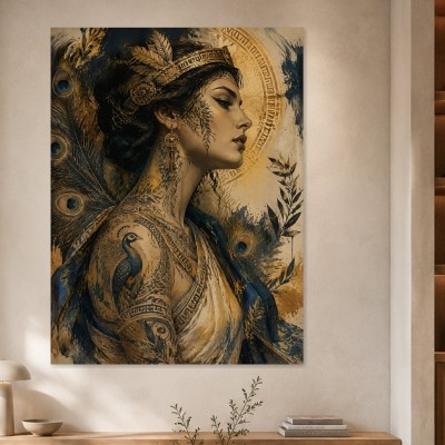 Elegantes Porträt als Kunstwerk oder Fine Art Print mit goldenen Akzenten