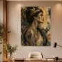 Elegantes Porträt als Kunstwerk oder Fine Art Print mit goldenen Akzenten