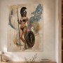 Athene inspiriertes Wandbild oder Fine Art Print mit moderner Kriegerin