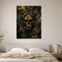 Dunkles Schlangenmotiv als Wandbild und Kunstdruck mit Goldakzenten