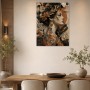 Portrait einer Frau als Acrylbild oder Kunstdruck mit botanischen Akzenten