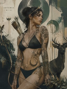 Artemis Porträt als Kunstwerk oder Fine Art Print