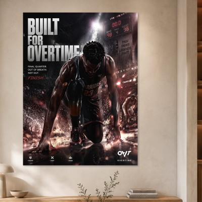 Dynamischer Basketball Spieler als Poster oder Wandbild