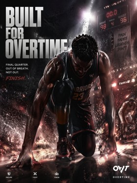 Dynamischer Basketball Spieler als Poster oder Wandbild