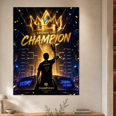 Goldenes Champion-Motiv als Poster oder Canvas Print
