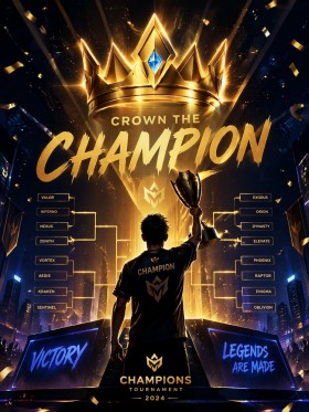 Goldenes Champion-Motiv als Poster oder Canvas Print