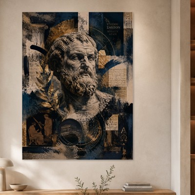 Antiker Porträt Kunstdruck und Designer Wandbild mit griechischer Anmutung
