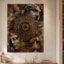 Antikes Porträt als Kunstwerk oder Wandbild mit ornamentaler Tiefe
