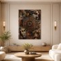 Antikes Porträt als Kunstwerk oder Wandbild mit ornamentaler Tiefe