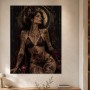 Mystische Frau mit floralem Ornament, Fine Art Print oder Poster