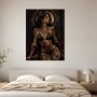 Mystische Frau mit floralem Ornament, Fine Art Print oder Poster