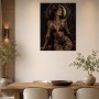 Mystische Frau mit floralem Ornament, Fine Art Print oder Poster
