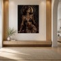 Mystische Frau mit floralem Ornament, Fine Art Print oder Poster
