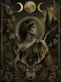 Dunkles Wandbild oder Fine Art Print mit Artemis und Hirsch