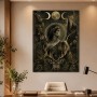 Dunkles Wandbild oder Fine Art Print mit Artemis und Hirsch