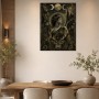 Dunkles Wandbild oder Fine Art Print mit Artemis und Hirsch