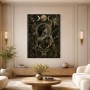 Dunkles Wandbild oder Fine Art Print mit Artemis und Hirsch