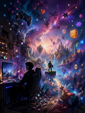 Fantasy Gaming Wandbild oder Leinwand für moderne Räume