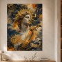 Antike Büste mit goldener Sonne, Gallery Print und Kunstdruck