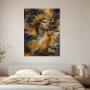 Antike Büste mit goldener Sonne, Gallery Print und Kunstdruck