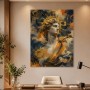 Antike Büste mit goldener Sonne, Gallery Print und Kunstdruck