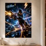 Futuristischer Cyber Warrior als Leinwand oder Poster