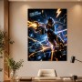 Futuristischer Cyber Warrior als Leinwand oder Poster