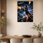 Futuristischer Cyber Warrior als Leinwand oder Poster