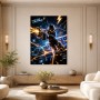 Futuristischer Cyber Warrior als Leinwand oder Poster