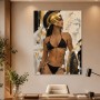 Moderne Kunst oder Acrylbild mit klassischer Kriegerin