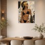 Moderne Kunst oder Acrylbild mit klassischer Kriegerin