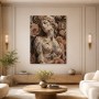 Verträumte Figur mit Rosen als Wandbild oder Fine Art Print