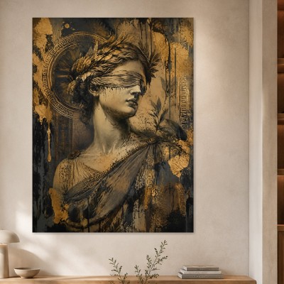 Mystische Frau mit Goldakzenten, Wandbild oder Fine Art Print