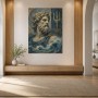 Poseidon in Blau und Gold als Fine Art Print oder Leinwandbild