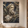 Antikes Profil mit goldenen Akzenten als Kunstwerk oder Wandbild