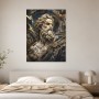 Antikes Profil mit goldenen Akzenten als Kunstwerk oder Wandbild